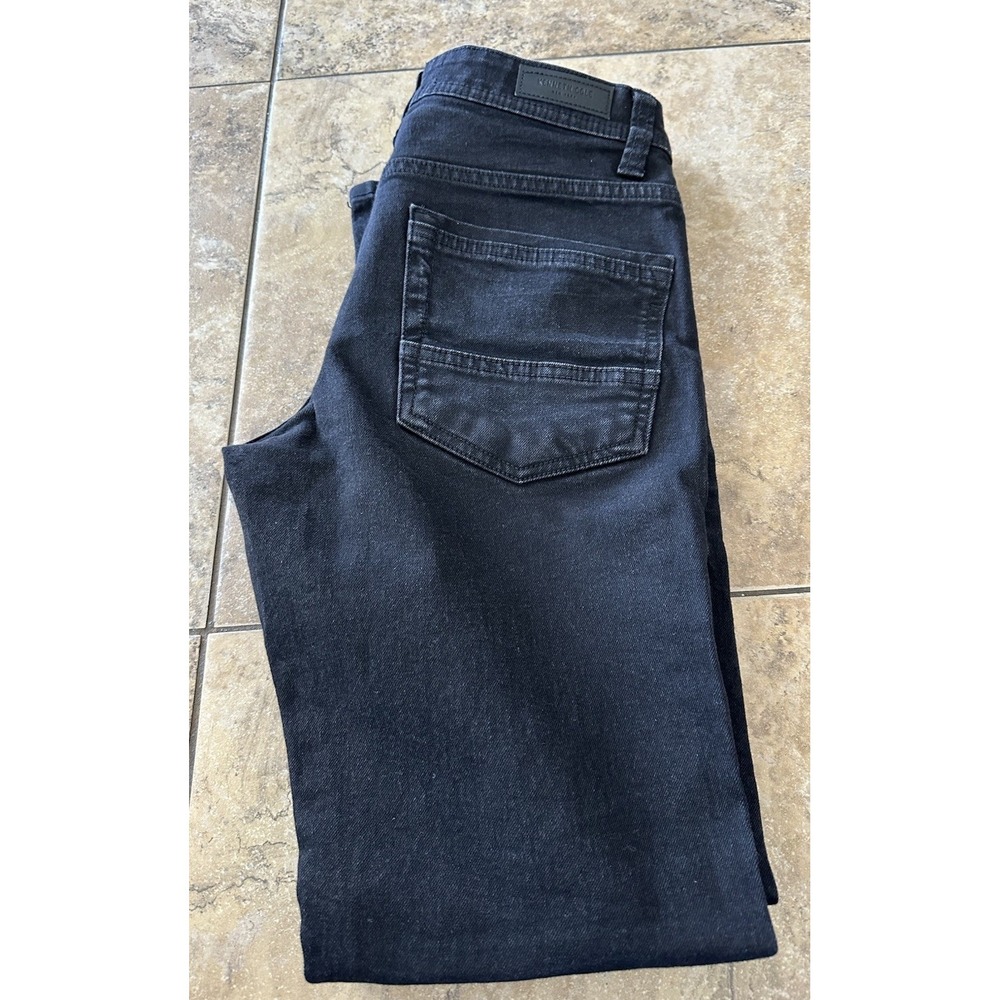 Kenneth Cole Men's Slim Fit Black Denim Jeans Stretch Size 30X30 Fit 30X29